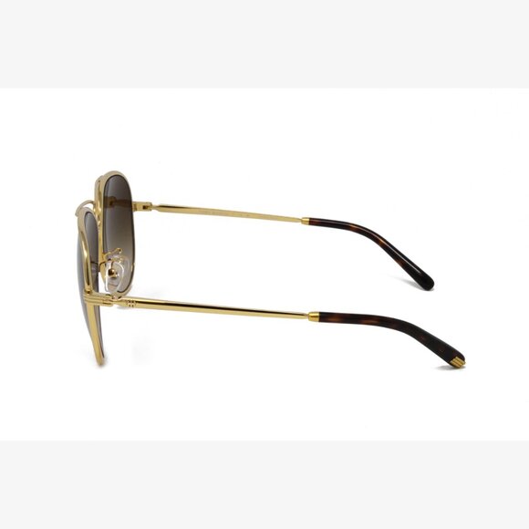 Tory Burch Women's Sunglasses TY6093 330413 Shiny Gold 59mm Aviator NEW! - Picture 3 of 5